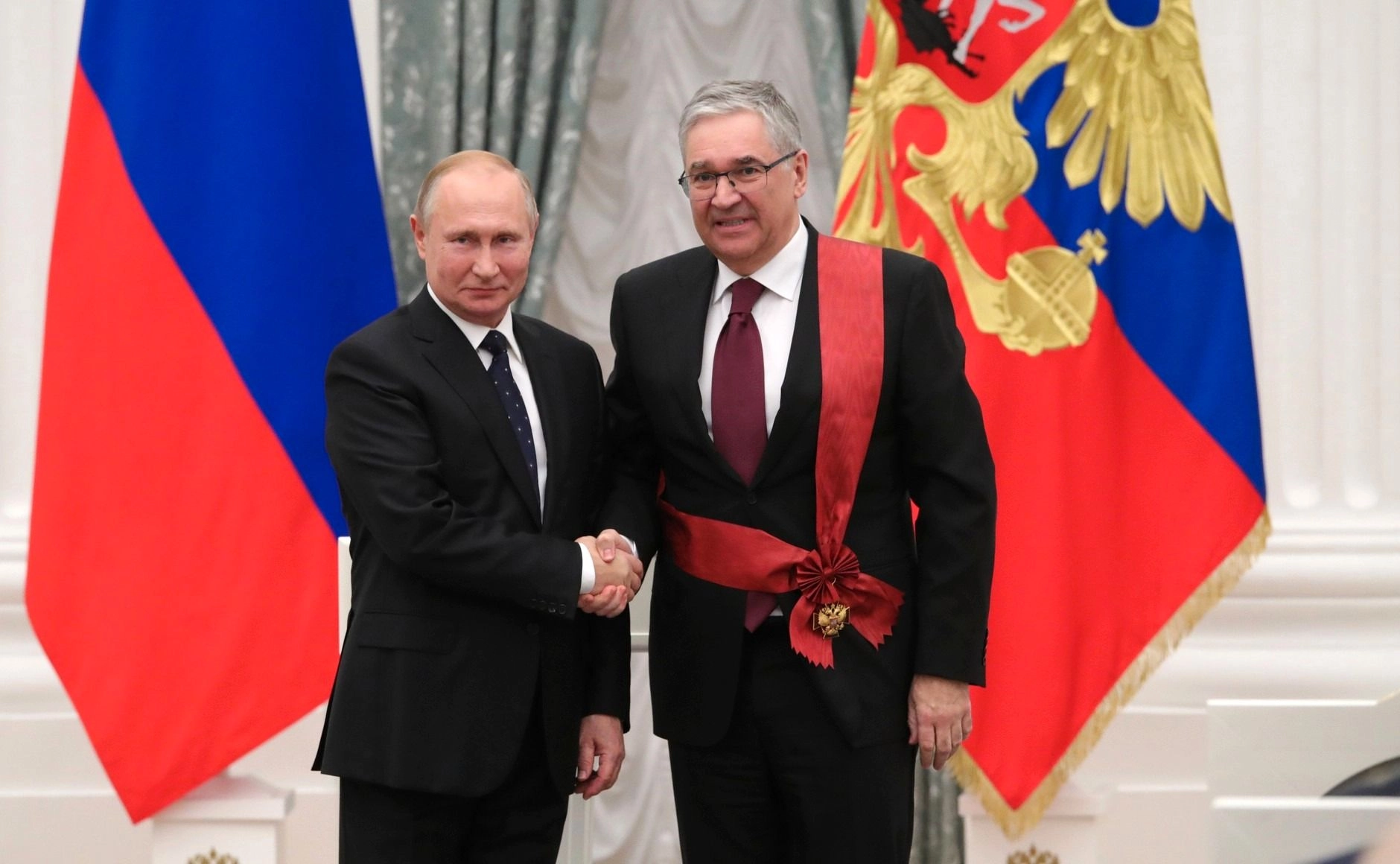 Vladimir Putin and Oleg Dobrodeev