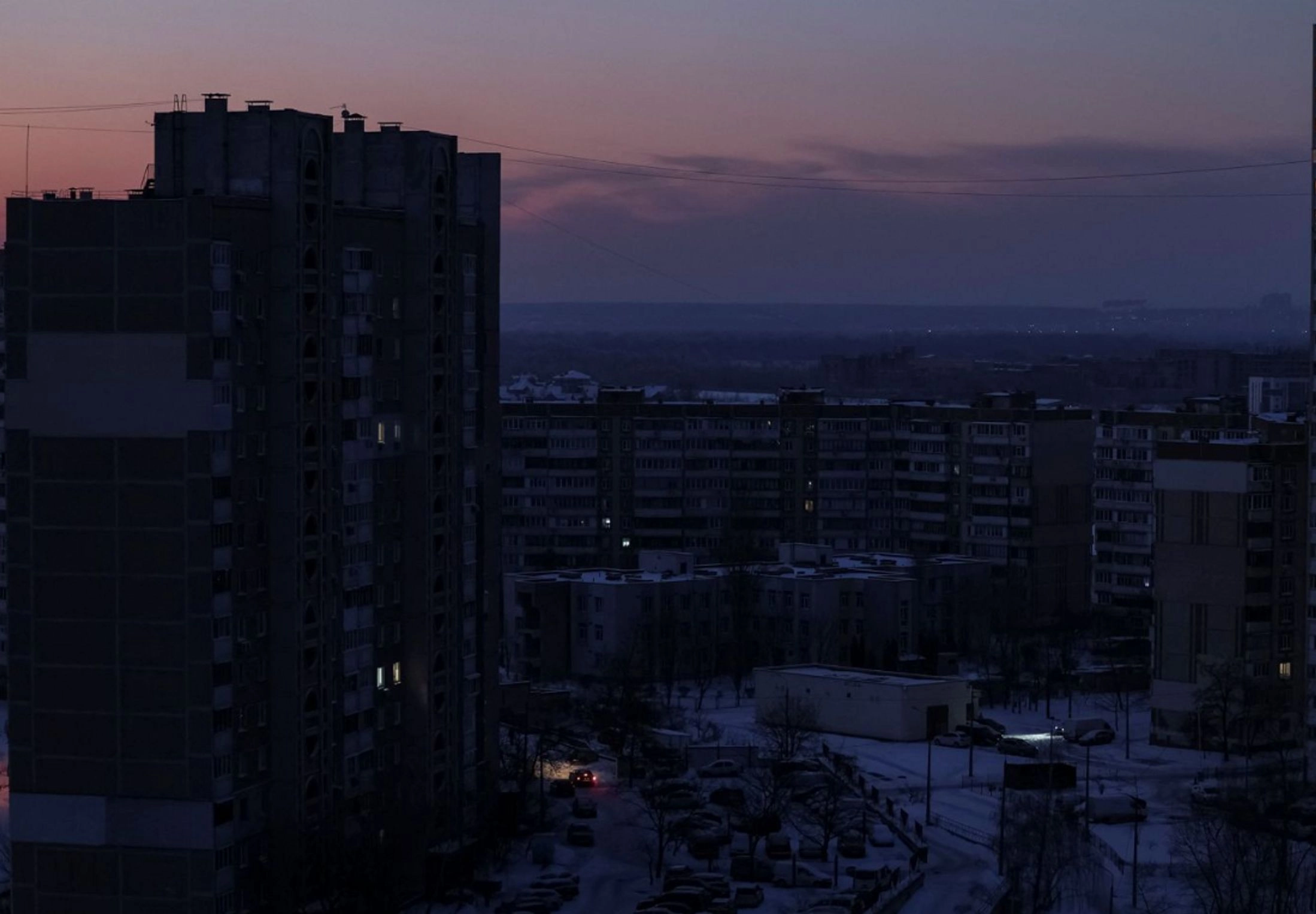 Residential buildings in Kyiv, Jan. 10, 2026