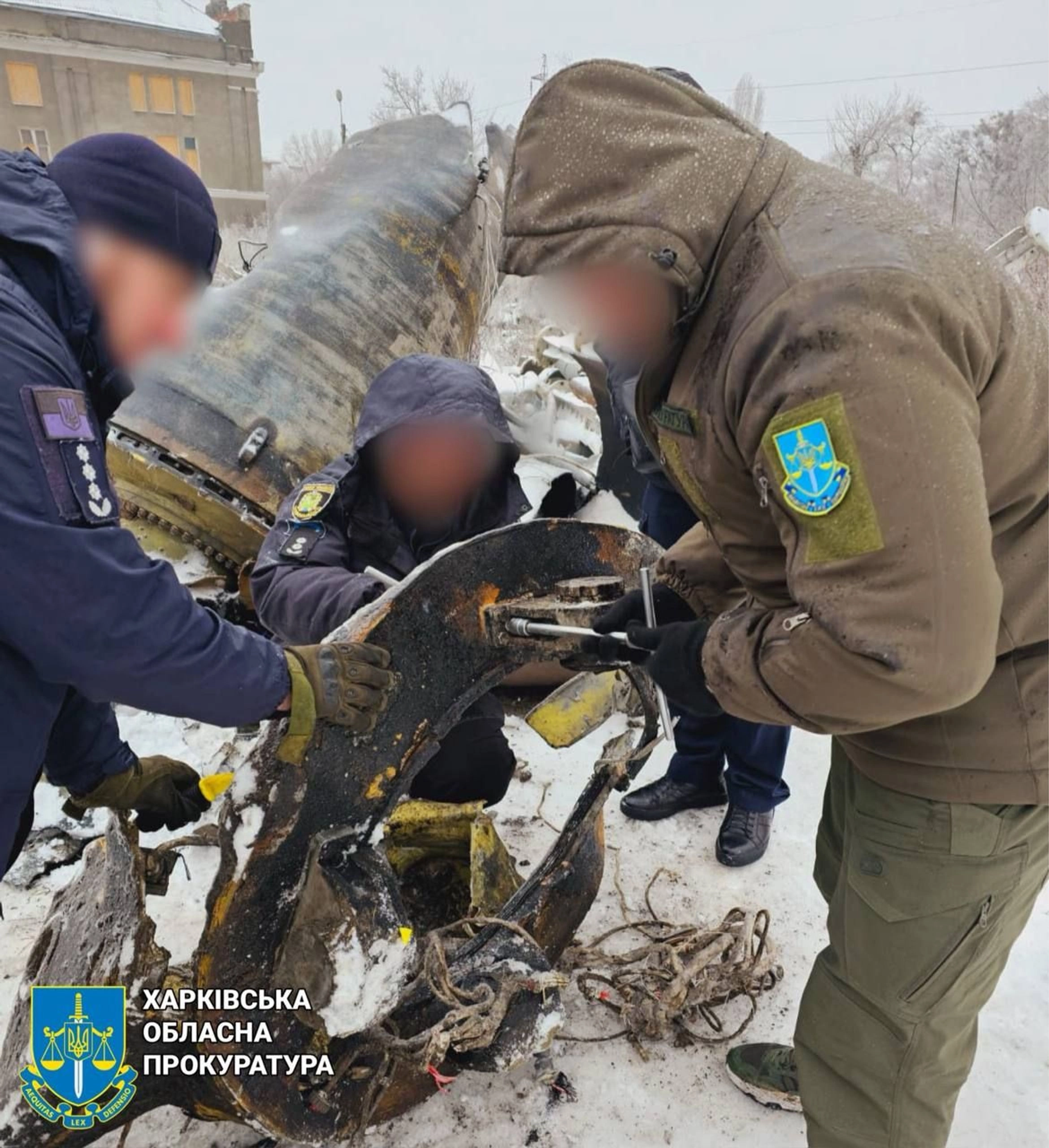 Missile debris in the Kharkiv Region, Ukraine