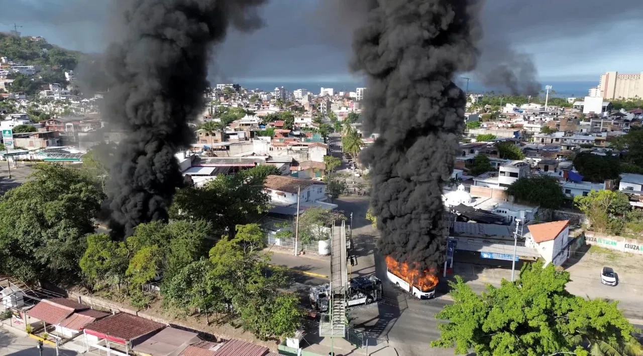 Arson in the resort city of Puerto Vallarta (verified photo)