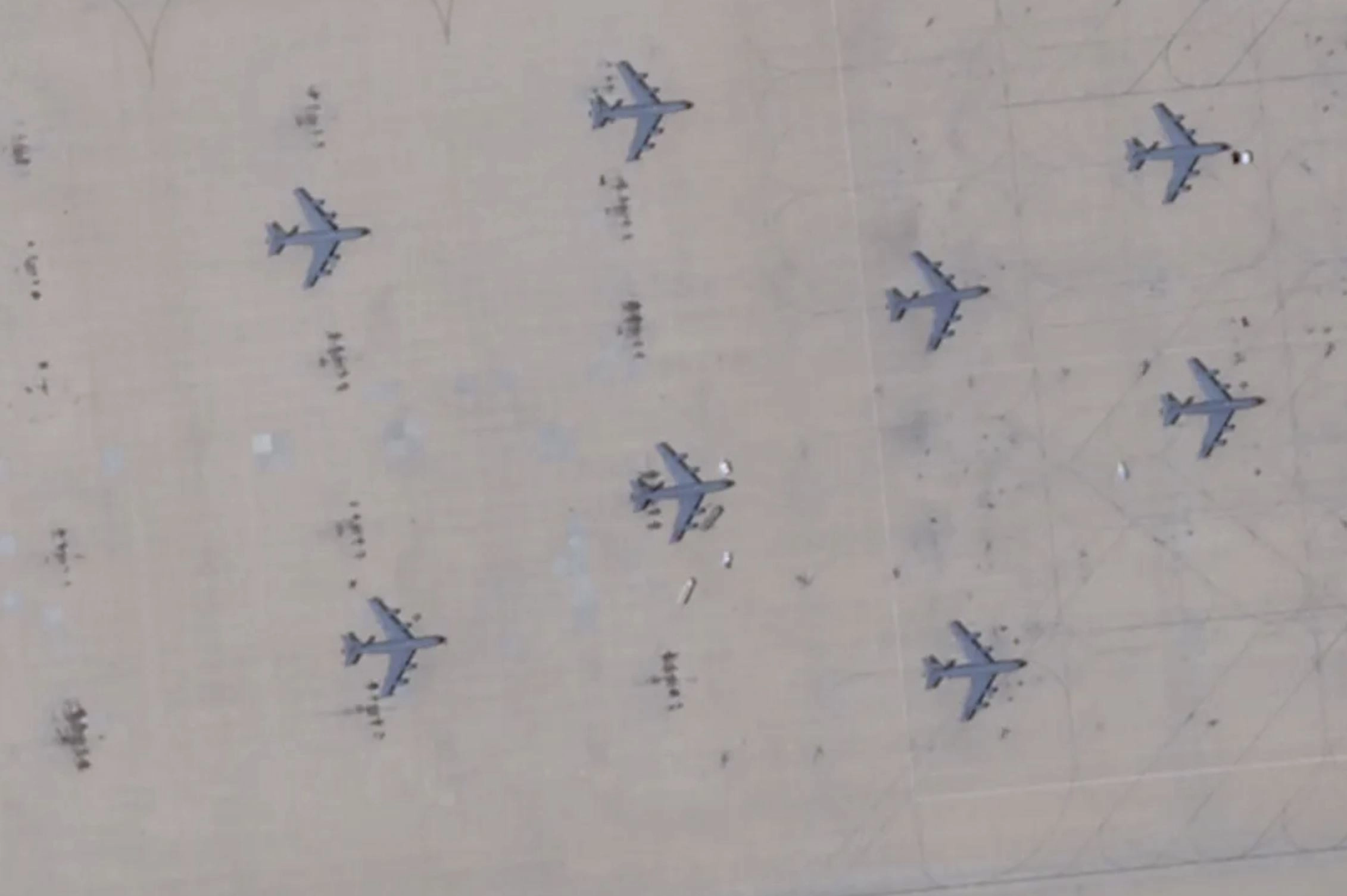 Military aircraft at Prince Sultan Air Base in Saudi Arabia