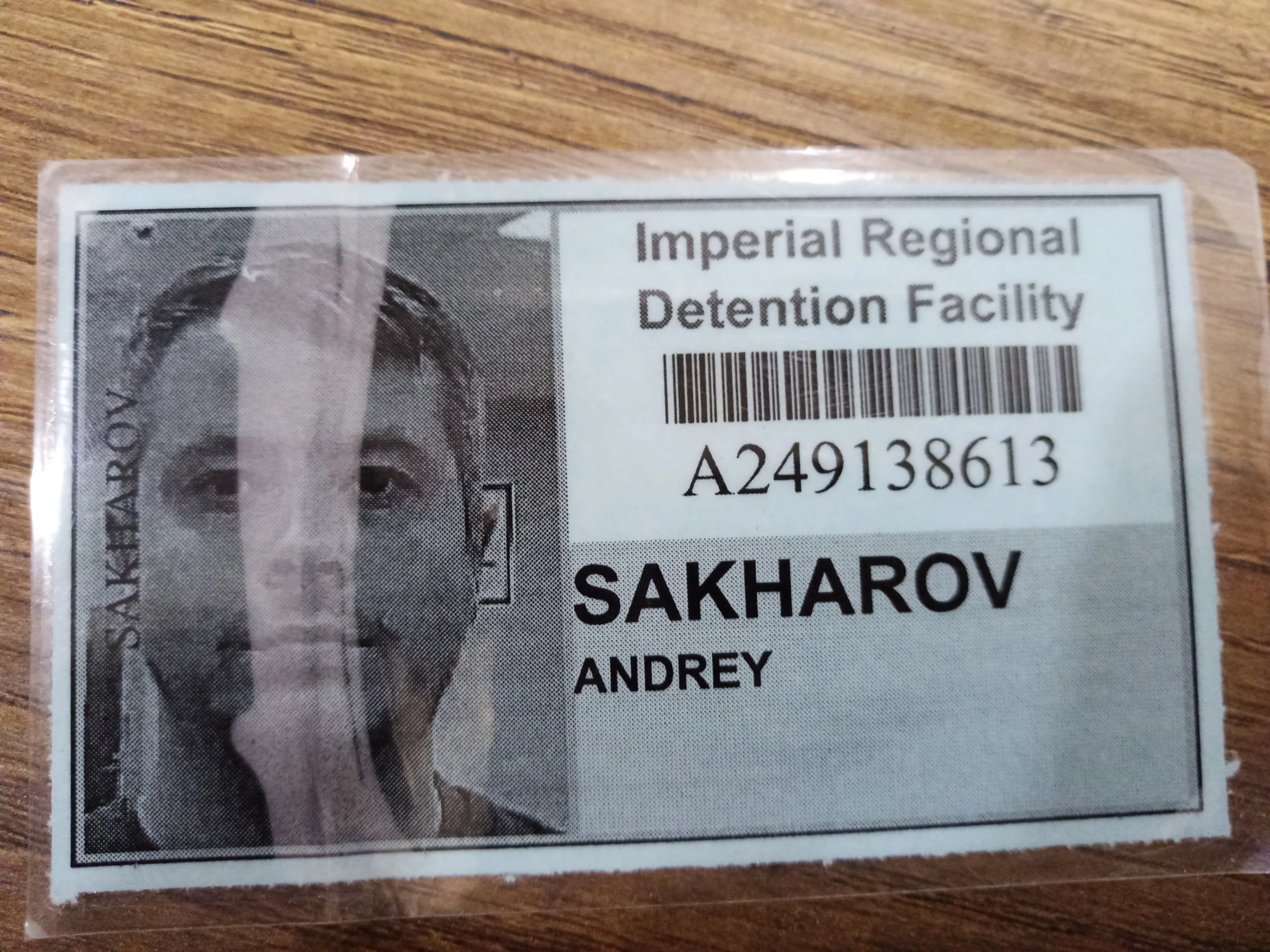 A badge issued to The Insider's interviewee at a US migrant detention center