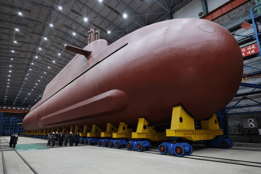 Construction site of a nuclear submarine, North Korea, Dec. 20, 2025